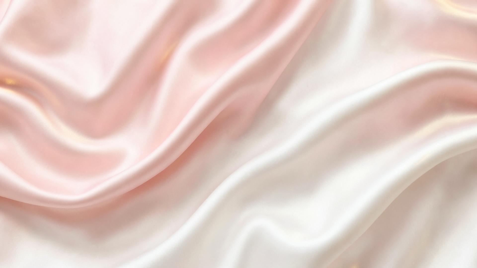 Soft blush pink silk flowing in gentle waves