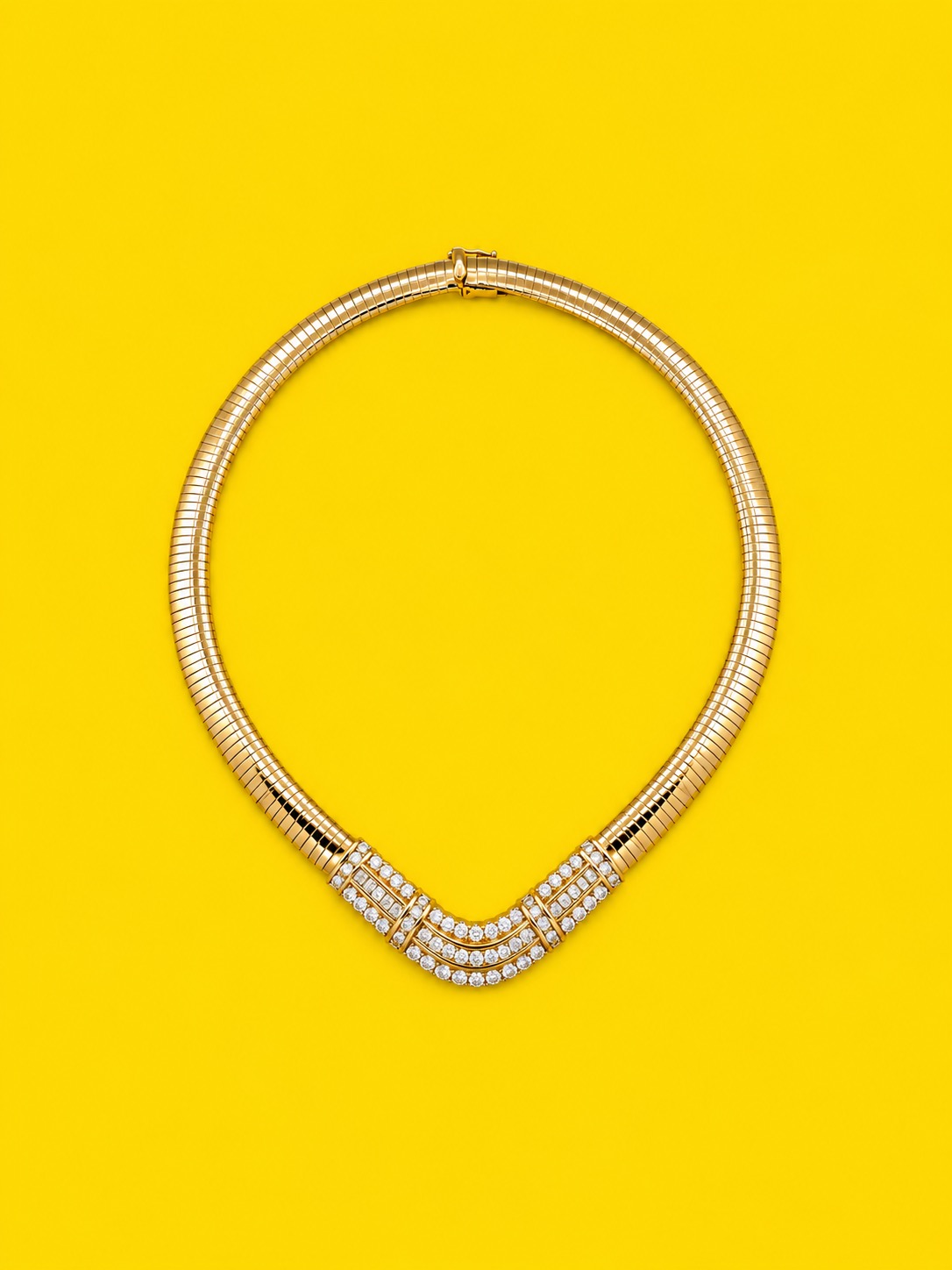 Yellow Gold Diamond Collar Necklace